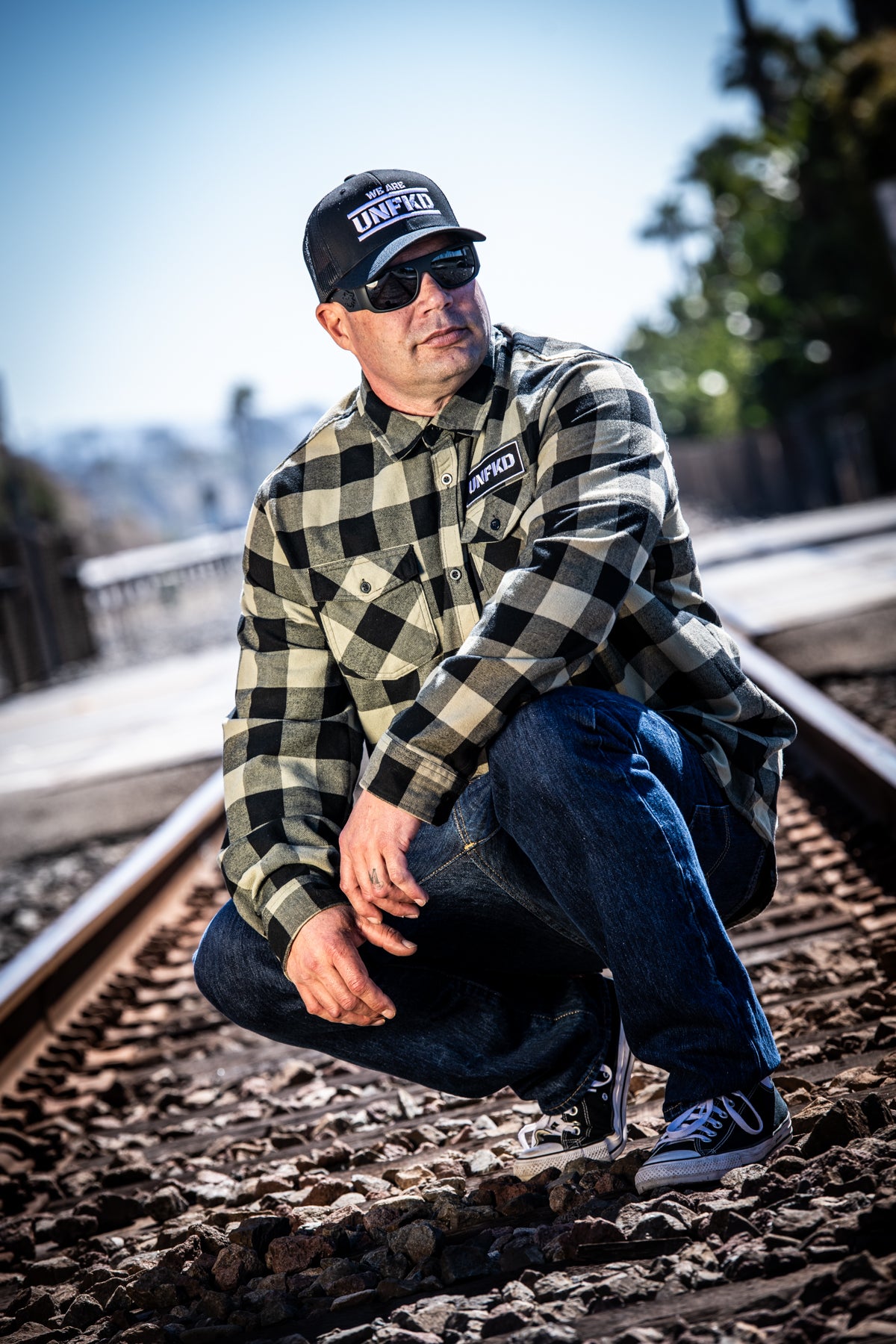 UNFKD ARMY GREEN FLANNEL