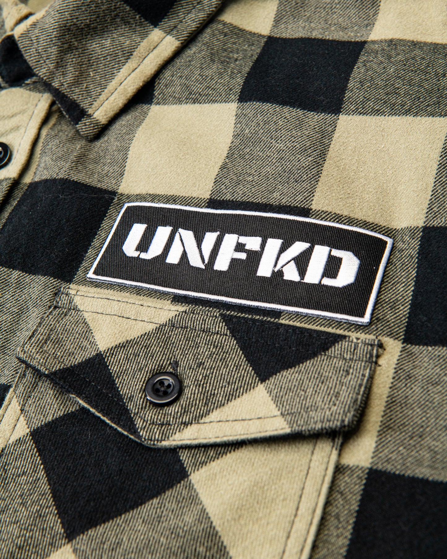 UNFKD ARMY GREEN FLANNEL