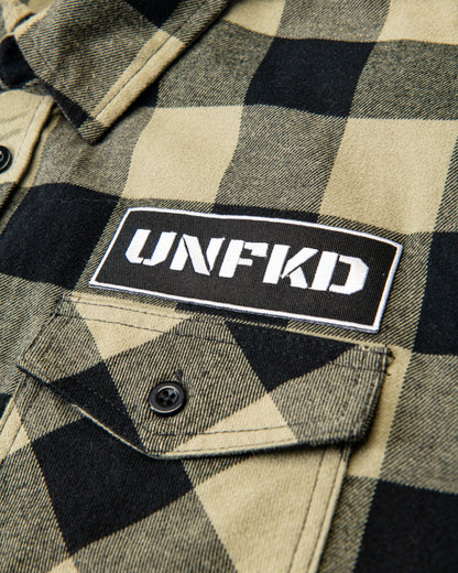 UNFKD ARMY GREEN FLANNEL
